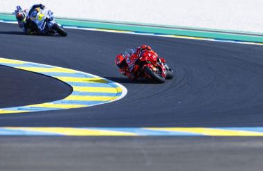 Marc Marquez zmagovalec sprinta, Bagnaia v pesku