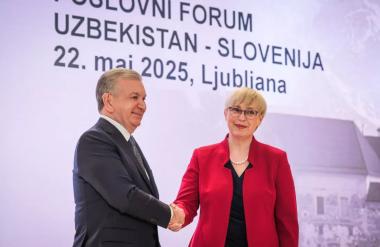 Predsednika za poglobitev sodelovanja med Slovenijo in Uzbekistanom