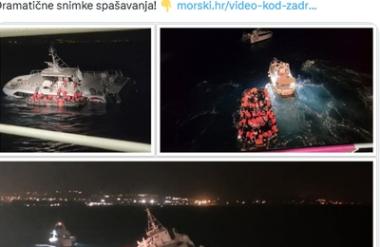 Drama pri Zadru: Katamaranu Melita je v neurju začelo vdirati morje
