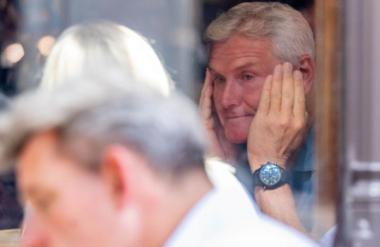 David Coulthard in njegova zaročenka v gostilni jokala