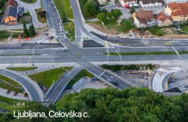 Zaradi del na Celovški cesti že prvi dan veliki zastoji, tako bo do konca avgusta