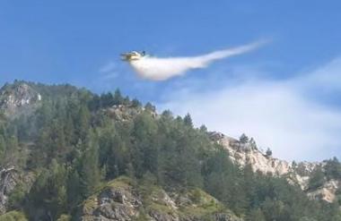 Zagorelo na strmem in nedostopnem terenu nad Žerjavom